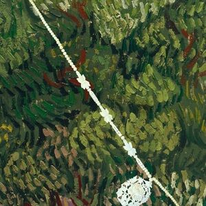 Cream Floral 1940s - 1950s Early Plastic Costume Jewelry Necklace